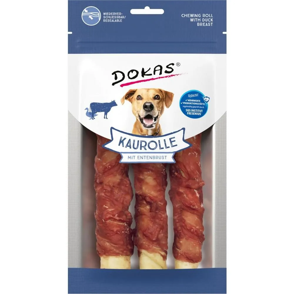 Dokas Tyggerulle med andebryst 150 g - naturlig tyggeven med and
